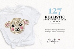 127 Faux Yarn Easter Clipart Bundle Product Image 2