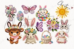 127 Faux Yarn Easter Clipart Bundle Product Image 4
