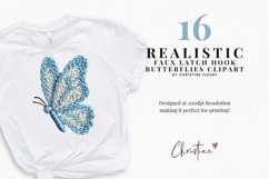 Faux Yarn Spring Butterfly Clipart Bundle Product Image 2