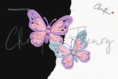 Faux Yarn Spring Butterfly Clipart Bundle Product Image 3