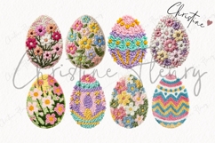 Faux Yarn Easter Eggs Clipart Bundle Product Image 5