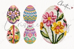 Faux Yarn Easter Eggs Clipart Bundle Product Image 6