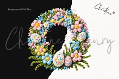 Faux Yarn Easter Wreath Clipart Bundle Product Image 3