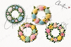 Faux Yarn Easter Wreath Clipart Bundle Product Image 6