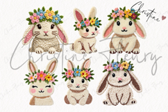 Faux Yarn Easter Bunny Clipart Bundle Product Image 5