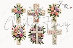 Faux Yarn Cross Clipart Bundle Product Image 4
