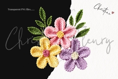 Faux Yarn Spring Flower Clipart Bundle Product Image 3