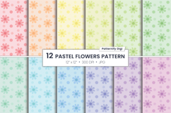Pastel Flowers Soft Color Digital Background Product Image 1