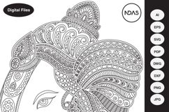 Ganesh mandala single line path pen plotter file Product Image 2