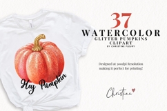 Glitter Pumpkins Clipart Bundle Product Image 2