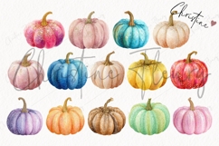 Glitter Pumpkins Clipart Bundle Product Image 5