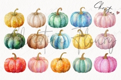 Glitter Pumpkins Clipart Bundle Product Image 6