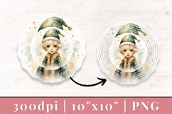 Golden Christmas Elf Wind Spinner Product Image 2