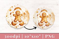 Golden Christmas Gingerbread Man Wind Spinner Product Image 2