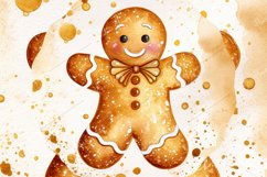 Golden Christmas Gingerbread Man Wind Spinner Product Image 3