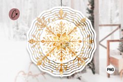 Golden Christmas Snowflake Wind Spinner Product Image 1