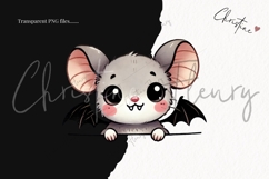 Peeking Spooky Animals Clipart Bundle | Halloween PNG Product Image 3
