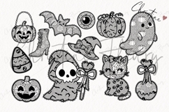 Cute Halloween Lace Clipart Bundle Product Image 4