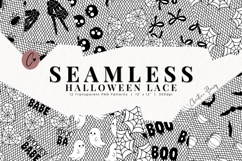 Seamless Halloween Lace Digital Paper Product Image 1