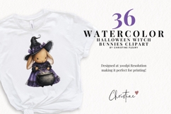 36 Halloween Witch Bunny Clipart Bundle Product Image 2
