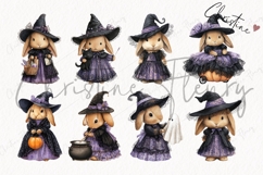 36 Halloween Witch Bunny Clipart Bundle Product Image 4