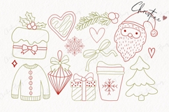 114 Hand Drawn Christmas SVG Clipart Bundle - PNG | SVG Product Image 10