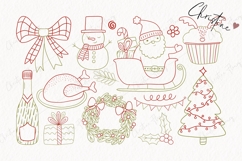 114 Hand Drawn Christmas SVG Clipart Bundle - PNG | SVG Product Image 5
