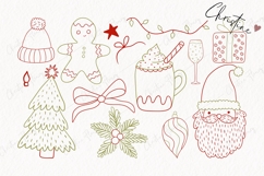 114 Hand Drawn Christmas SVG Clipart Bundle - PNG | SVG Product Image 9