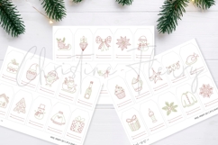 30 Printable Hand Drawn Christmas Gift Tags Product Image 2