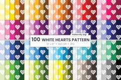 Hearts Digital Paper | Heart Color Background | 100 Color Product Image 1
