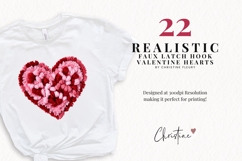 Faux Latch Hook Valentine Heart Clipart Bundle Product Image 2