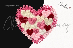 Faux Latch Hook Valentine Heart Clipart Bundle Product Image 3