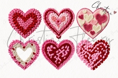 Faux Latch Hook Valentine Heart Clipart Bundle Product Image 4