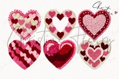 Faux Latch Hook Valentine Heart Clipart Bundle Product Image 5