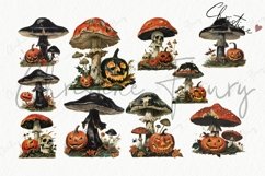 Vintage Death Cap Mushroom Clipart | Halloween PNG Product Image 4