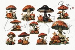 Vintage Death Cap Mushroom Clipart | Halloween PNG Product Image 5