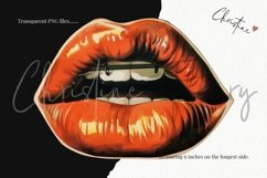 Vintage Halloween Lips Clipart | Halloween PNG Product Image 3