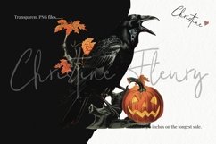Vintage Halloween Ravens Clipart | Halloween PNG Product Image 3