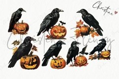 Vintage Halloween Ravens Clipart | Halloween PNG Product Image 5