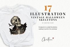 Vintage Halloween Skeletons Clipart | Halloween PNG Product Image 2