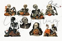 Vintage Halloween Skeletons Clipart | Halloween PNG Product Image 4