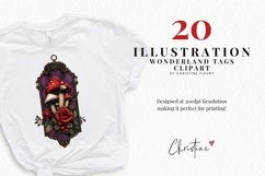 Wonderland Tags Clipart | Fairytale PNG Product Image 2