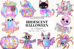 Iridescent Halloween Clipart Bundle Product Image 1