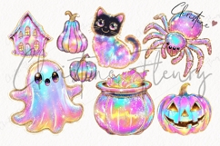 Iridescent Halloween Clipart Bundle Product Image 7
