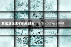 Circled Watercolor Flowers Vol. 1 | 20 Scrapbook Papers Product Image 1
