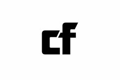 CF logo design vector template Product Image 1