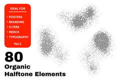 80 Organic Halftone Shapes Bundle Vol.2 Product Image 1