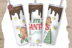 3D Inflated I Ate Santas Cookies Tumbler Wrap PNG Product Image 1
