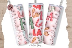 3D Inflated Fa La La Tumbler Wrap PNG Product Image 1
