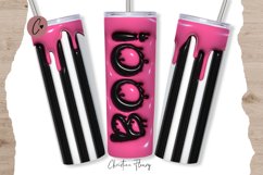 3D Inflated Boo Tumbler Wrap PNG Product Image 1